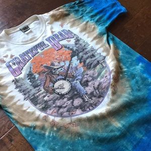 Vintage Grateful Dead Tour Shirt Tiedye Liquidblue